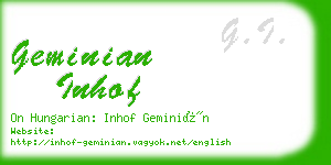 geminian inhof business card